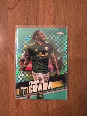 2022 TOPPS CHROME MLS YIMMI CHARA #164 Aqua Refractor /299 Portland Timbers - Image 1 of 2