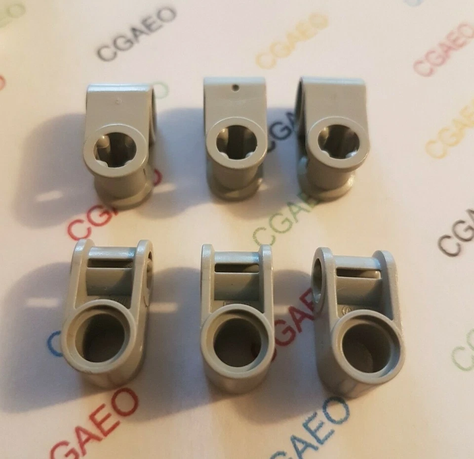 6 X Lego Technic 6536 Axle and Pin Connector - Light Gray - Photo 1/1