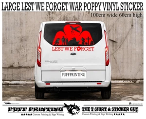 Para que no nos olvidemos de calcomanías de vinilo para ventana de furgoneta grande para coche pegatinas amapola cámper caravana - Imagen 1 de 3