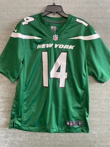 Nike Sam Darnold New York Jets NFL Home On Field Jersey Men's Size L Green #14 Cover
