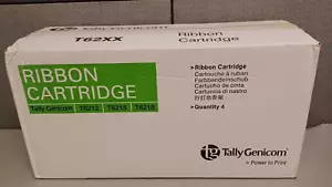 TALLY GENICOM OEM E250 T62XX 250 MIL RIBBON CARTRIDGE T6200 T6212Etc QTY 4 NEW - Picture 1 of 3