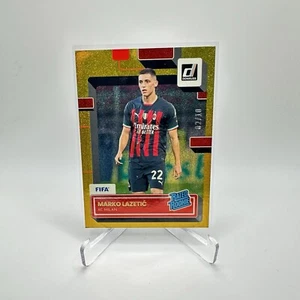 2022-23 Panini Donruss Soccer Marko Lazetic Rated Rookie Gold #/10 AC Milan - Picture 1 of 2