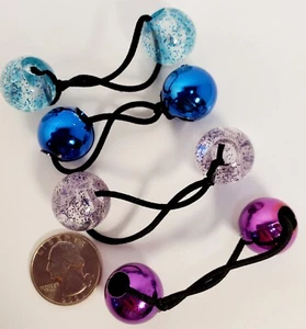 2 Packs of ELASTIC PONYTAIL HOLDER BEAD GIRL HAIR SCRUNCHIE KNOCKER BALL - Picture 1 of 8