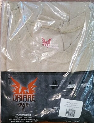 DriFire FR Midweight Mesh Long Sleeve Base Layer Shirt Size XL Sand Color - Image 1 of 2