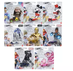 2022 Disney 100th Hot Wheels Character Cars Marvel Star Wars Up - Picture 1 of 16