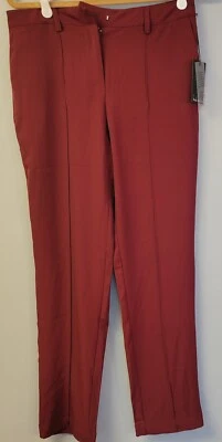 Pantalones informales Nicole Miller New York Cabernet rojos vestido pantalones de carrera $88 talla 8 Foto 1 de 4