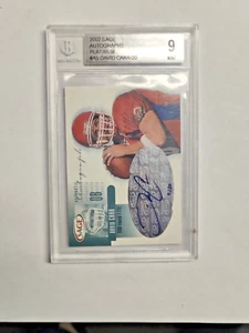 2002 SAGE Platinum /20 David Carr #A5 BGS 9 MINT Rookie Auto - Picture 1 of 6