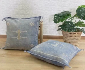 Pillow Cover 2 vintage Moroccan Cactus Silk Sabra Pillows Cover,Decorative - Picture 1 of 5