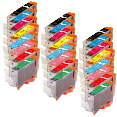 Ink Cartridges Set work for Canon CLI-8 Pixma Pro9000 Mark II BK C M Y PC PM R G - Image 1 of 4