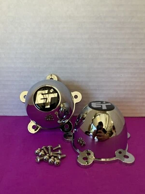 (2) 5 TAPAS DE PLÁSTICO OREJERAS RUEDAS E.T 5 TACOS CON ESPACIO DE MONTAJE DE ORIFICIOS 2 1/8 Foto 1 de 4