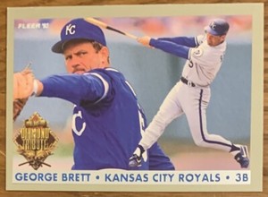 GEORGE BRETT, 1993 FLEER "DIAMOND TRIBUTE" CARD, BASEBALL STAR