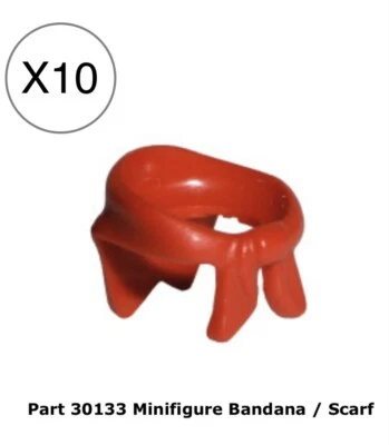 Lego 10 Piezas Ciudad Mini Figuras Bufanda Roja Bandana/Piezas de Desgaste Corporal Foto 1 de 3