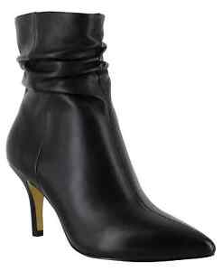 Bella Vita Danielle Women's Size 8 N Black Leather Heel Dress Ankle Booties