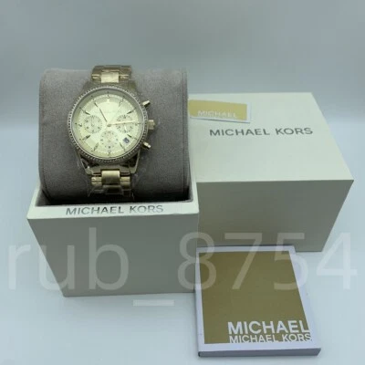 Reloj para mujer Michael Kors MK6356 Ritz cronógrafo oro cristal acero inoxidable Foto 1 de 4
