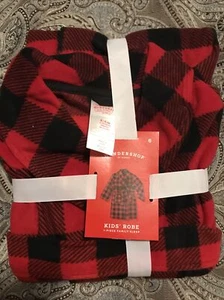Wondershop Family Christmas Fleece Bathrobe Robe Buffalo Plaid Size 6 - Picture 1 of 2