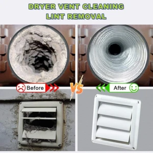 2 Pieces Dryer Vent Cleaner Kit Dryer Lint Vacuum Attachment, Dryer Vent Clea... - Picture 1 of 12