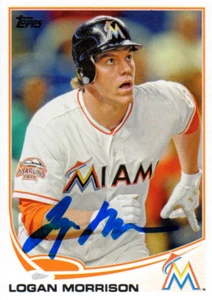 Miami Marlins Logan Morrison Signed Baseball Card COA - Picture 1 of 1