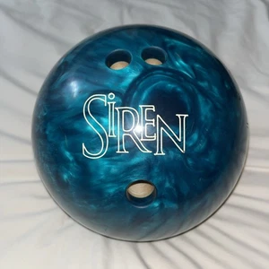 Brunswick Siren Teal Green Blue Swirl Bowling Ball Drilled 12 Lbs Rare Beautiful - Picture 1 of 24