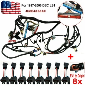 LS SWAPS STANDALONE WIRING HARNESS W/4L60E 1997-06 4.8L 5.3L 6.0L GM LS1 ENGINE - Picture 1 of 15