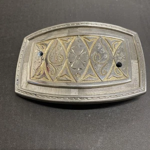 Wunderschöne Vintage Gürtelschnalle gold & silberfarben Western - Bild 1 von 3