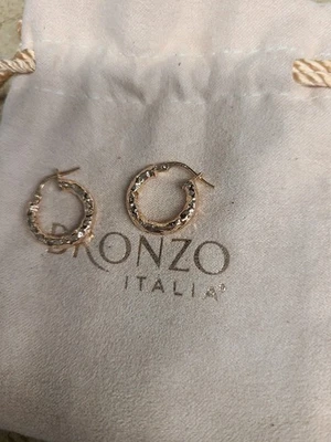 Bronzo Italia 1/2" Hoop Earrings RG - Image 1 of 3
