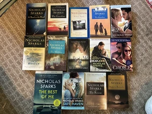 12  Romance books by Nicholas Sparks Message In A Bottle, The Notebook  More! - Picture 1 of 1