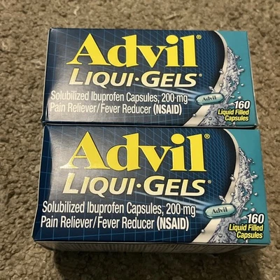 Advil Liqui Gels Pain Reliever Fever Reducer 160 Liquid Filled Capsules 2 Boxes - Image 1 of 2