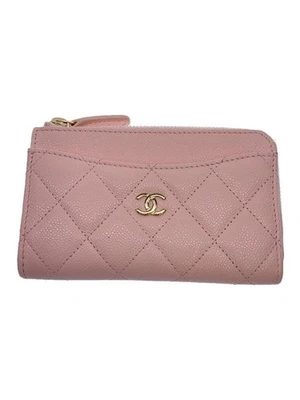 Estuche para Tarjetas CHANEL Matelasse Fragmento Cuero Rosa Mujer Usado Foto 1 de 4