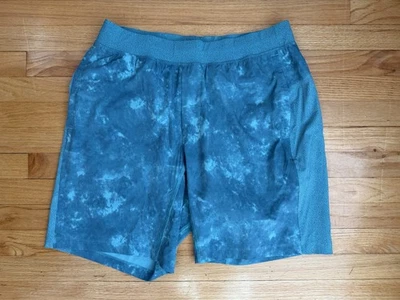 Pantalones Cortos Lululemon Athletica Para Hombre XL H2O Verde Azulado Tie Dye Forrados Bolsillos El Corto Foto 1 de 4