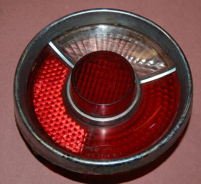 BMW 2002 TAILLIGHT LH DRIVER SIDE 68-73 chrome BEZEL LENS OEM - Image 1 of 4