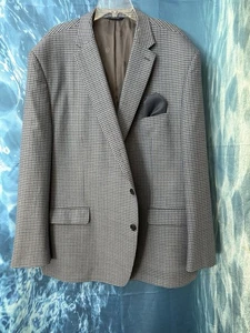 Polo Ralph Lauren Blue Gingham Blazer Size 54L Single Vent Two Button Sport Coat - Picture 1 of 23