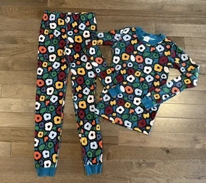 Girl's HANNA ANDERSSON Floral 2 Piece Pajama Set Long Sleeve Size EU 150 US 12 - Picture 1 of 5