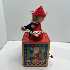 Rare Vintage Jack In The Box Clown Tin Wind-up Mechanism Works Great - Picture 1 of 8