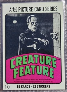 Topps 1980 Creature Feature You'll Die Laughing Complete Set 88 Plus 22 Stickers - Picture 1 of 9
