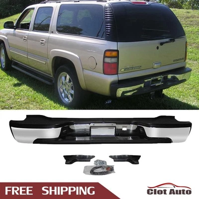Chrome Steel Bumper Assembly For 2000-06 Chevrolet Tahoe Suburban 1500 Yukon XL - Image 1 of 4