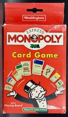 Express Monopoly Card Game With Game Board Waddingtons 1995 Complete - Image 1 of 4