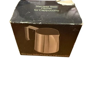 KRUPS • #084 • 12 oz. Italian Style Stainless Steel Frothing Pitcher • New/OB - Picture 1 of 6