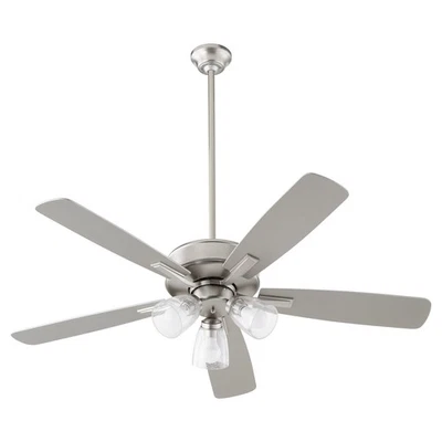Satin Nickel 52"Ceiling Fan from the Ovation Collection - Image 1 of 2