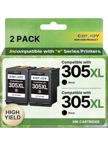 305XL Ink Cartridges Black Replacement for Envy 6000 6020 6032 Pro 6400 6430 - Picture 1 of 3