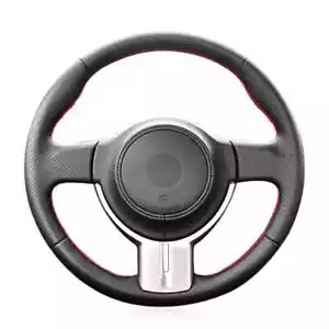 Hand-stitched Black Leather Steering Wheel Cover for Subaru BRZ Scion FR-S FRS - Bild 1 von 16