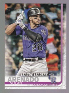 2019 Topps #70 NOLAN ARENADO LL Rockies 2018 NL HR League Leaders - Picture 1 of 2