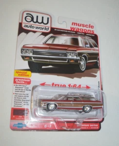 AW AUTO WORLD 2024 MUSCLE WAGONS - 1970 CHEVY KINGSWOOD ESTATE CRANBERRY RED #3 - Picture 1 of 4