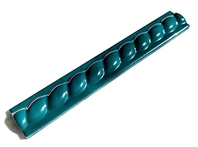 Azulejo de borde de cerámica de cuerda americana verde azulejo Spanish Teal 1 x 8 CENit Cerámicas SA Foto 1 de 4