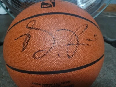 Derrick Rose Autographed Official NBA Basketball Bulls LOA - Image 1 of 4