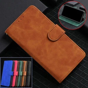 Skin Leather Wallet Phone Case for Oneplus 13 12 11 10 9 8 7 Nord CE 5 N200 N10 - Picture 1 of 22