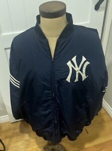 Vintage Adidas  New York NY Yankees  Double Sided Full Zip Up Jacket Mens 2XL