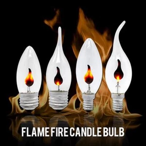 3W FLICKER FLAME Candle E14 E27 Light Bulb HALLOWEEN CANDLE Lamps HOT - Picture 1 of 13