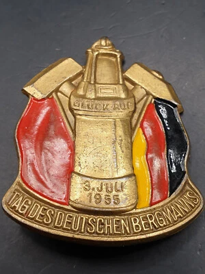 RDA Orden Insignia Día del Minero Alemán 1955 Condecoración - Imagen 1 de 2