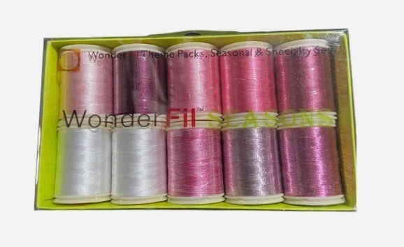 WonderFil Specialty Thread Seasons Hugs 2-Ply Rayon 40Wt Pink 10 Count - Image 1 of 1