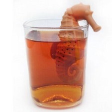 Cavallino marino marrone cavallo marino carino tazza da tè infusore foglie di silicone infuso animale